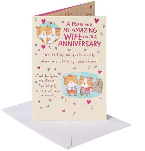 Humor Wife Anniversary Card