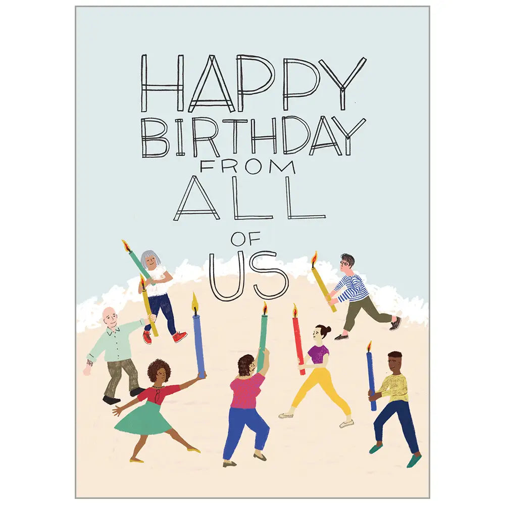People & Candles - Birthday Value Card