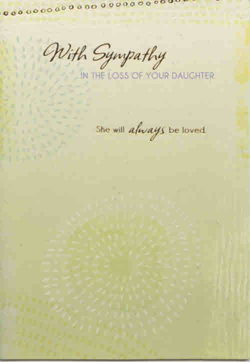 Sympathy Loss of Daughter Card
