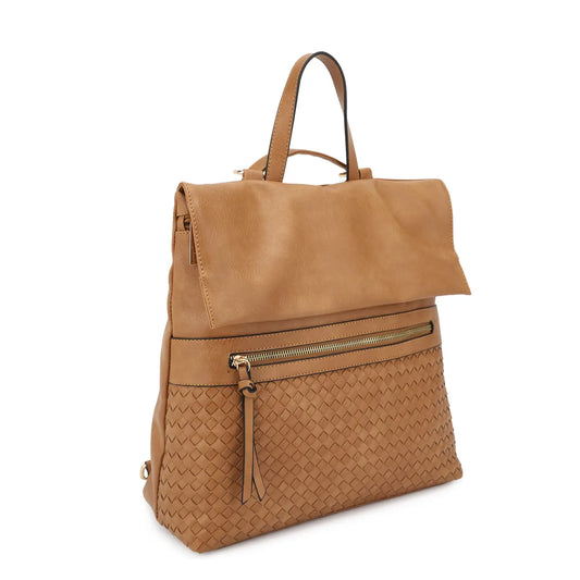 Helena Woven Flap Backpack