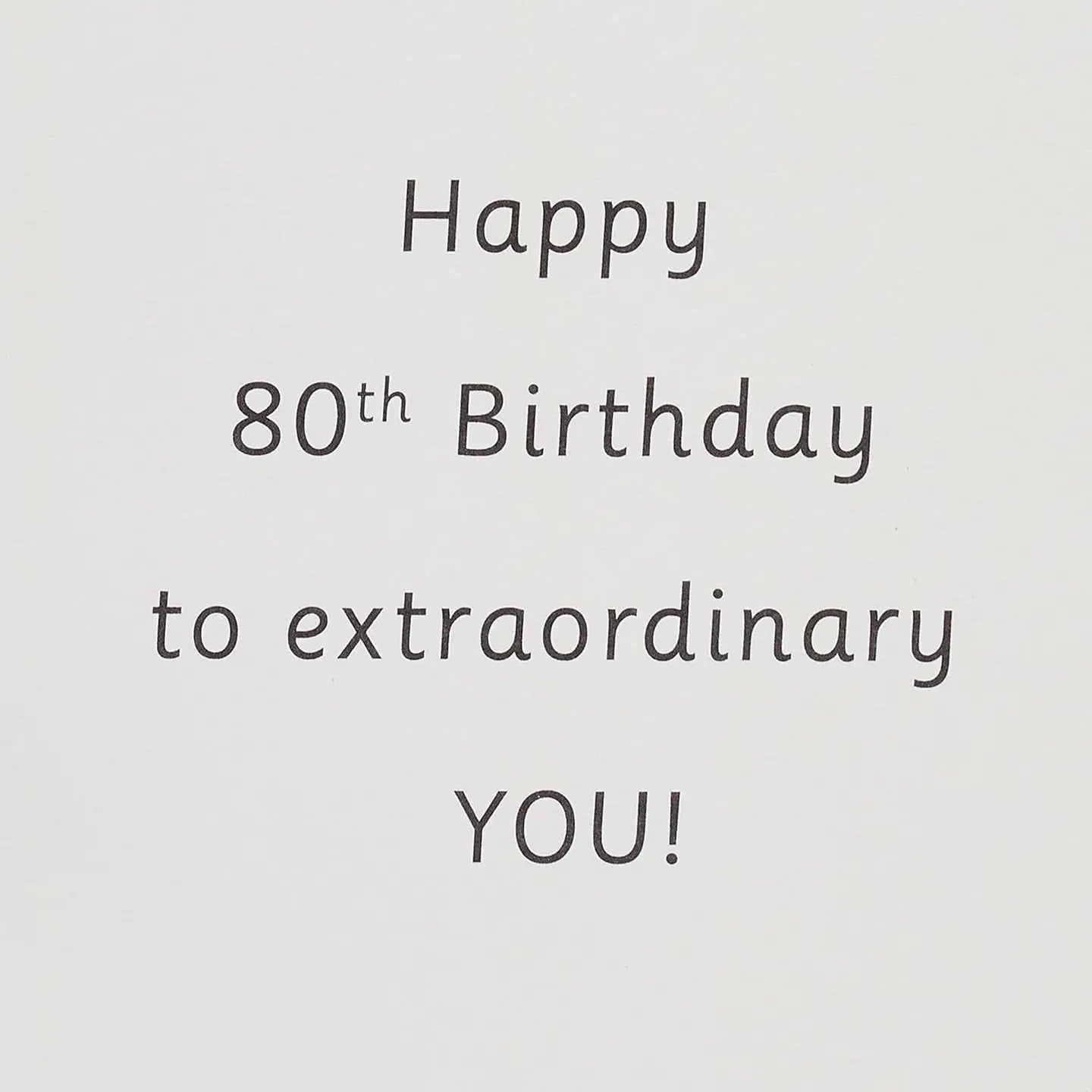 80th Birthday Card