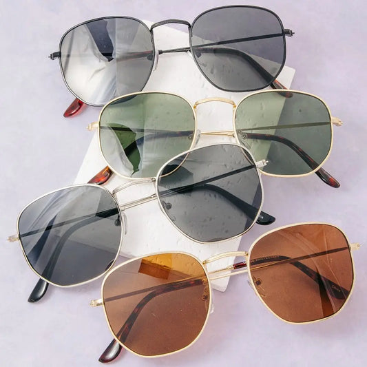 Thin Metallic Frame Fashion Sunglasses