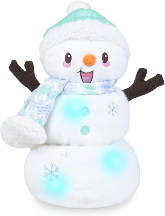 Snowfrost The Snowman | Animated Dancing Light-up Christmas Snowman Plush Toy Activated by Carrot Nose Sings Winter Wonderland