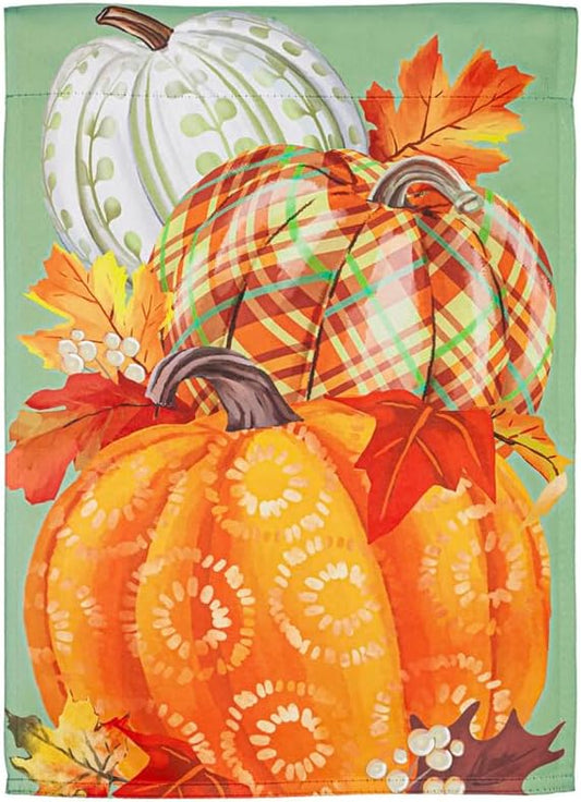 Painted Fall Pumpkins Garden Flag