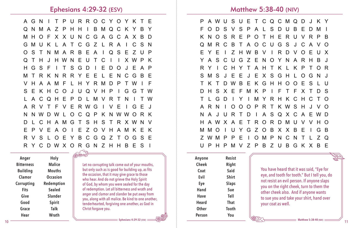 Bible Verse Large Print Word Search