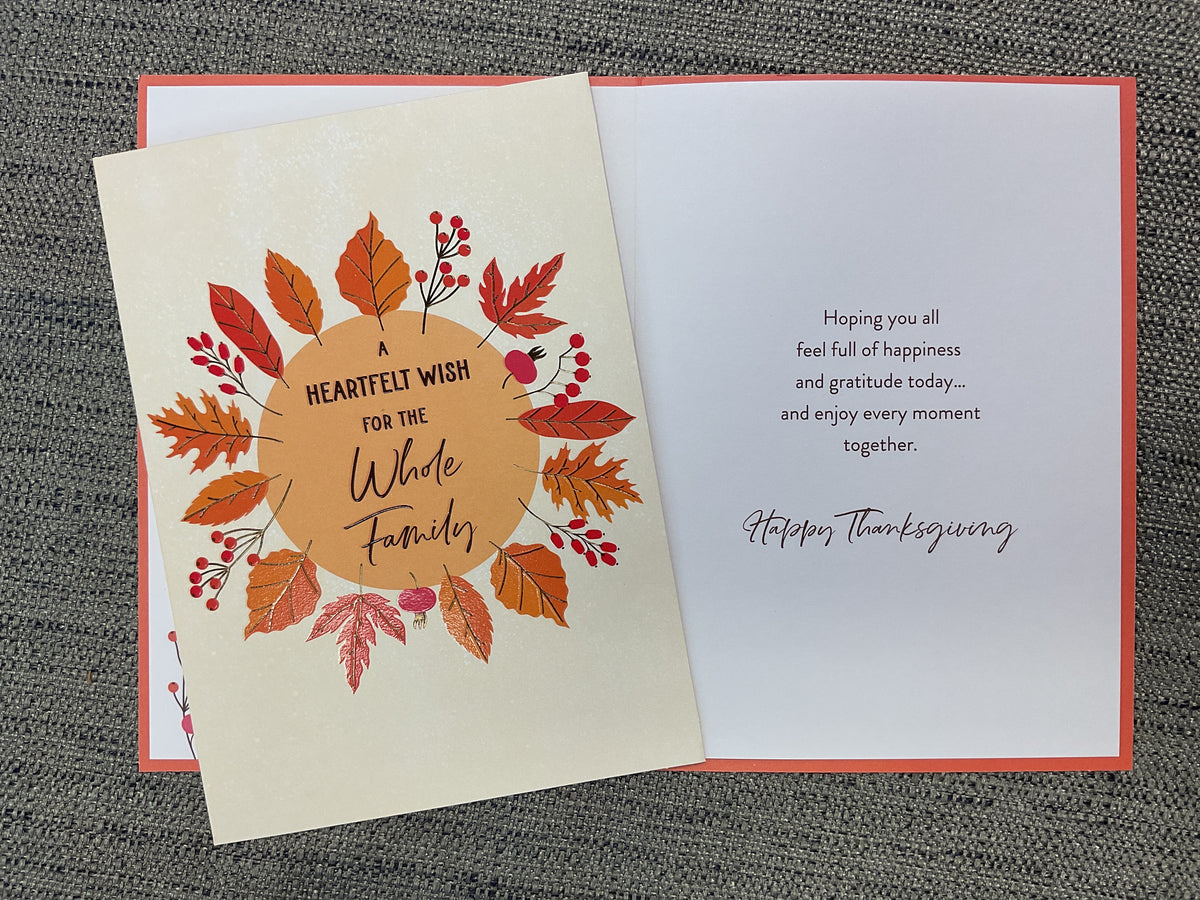 Whole Family Thanksgiving Card