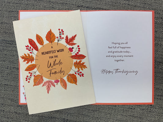 Whole Family Thanksgiving Card