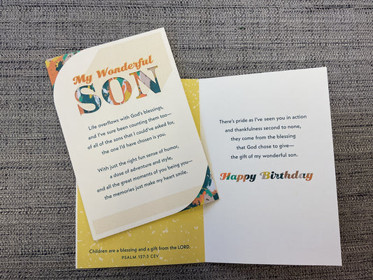 Religious Son Birthday Card