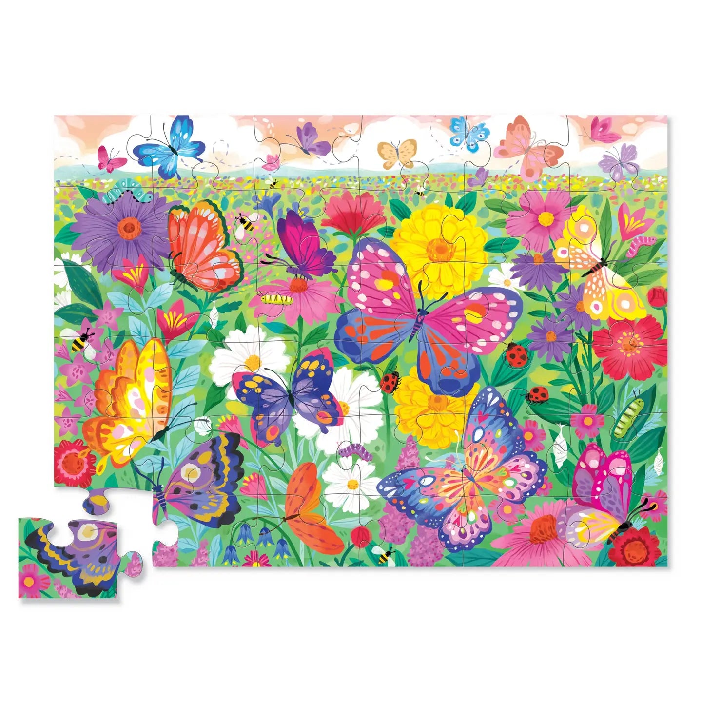 36-Piece Shaped Box Puzzle - Butterfly Garden
