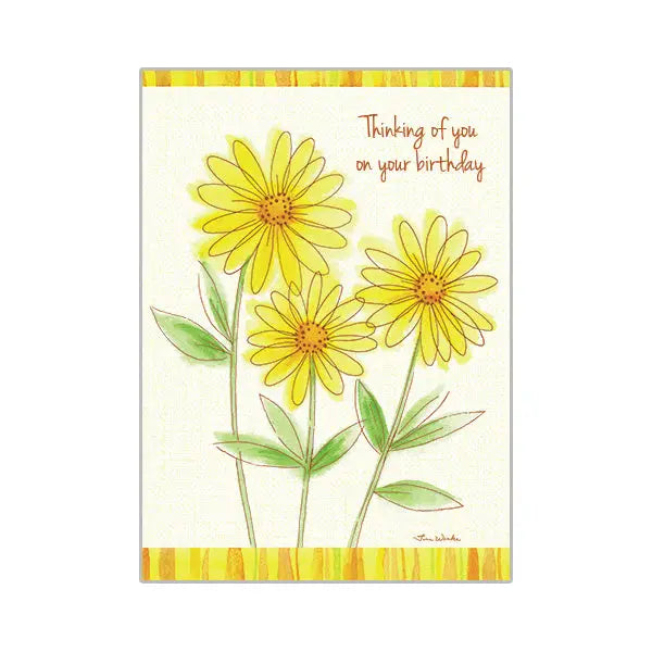 Floral Daisy - Birthday Card