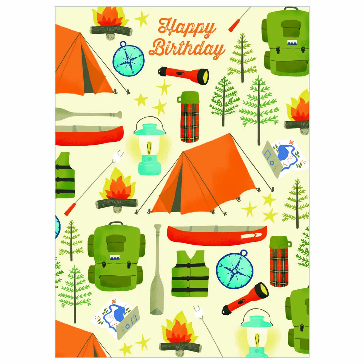 Camp Out Birthday - Boy Card