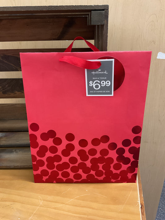 Small Red polkadots Gift Bag