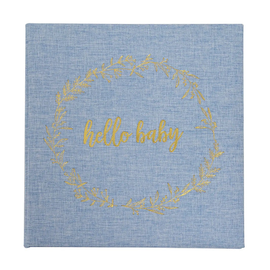 Denim Hello Baby Square Baby Book
