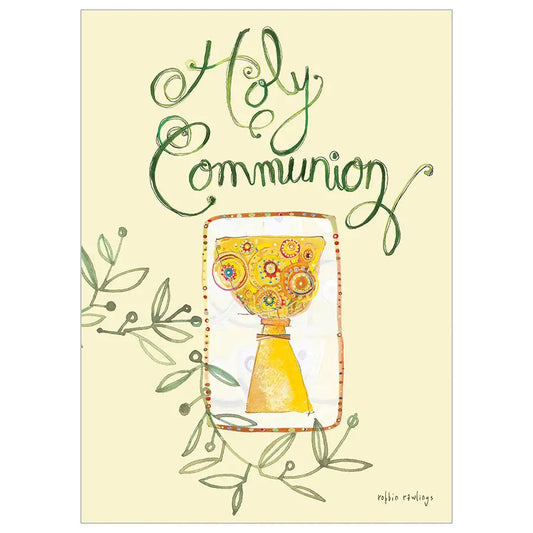 Holy Communion Chalice - Faith First Communion Card