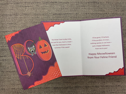 Happy Meowlloween - From Cat Halloween Card
