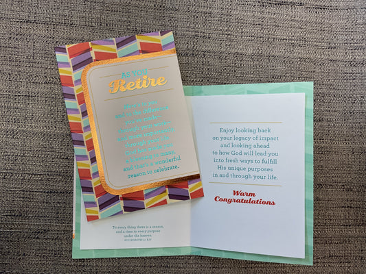 Religious Retirement Card