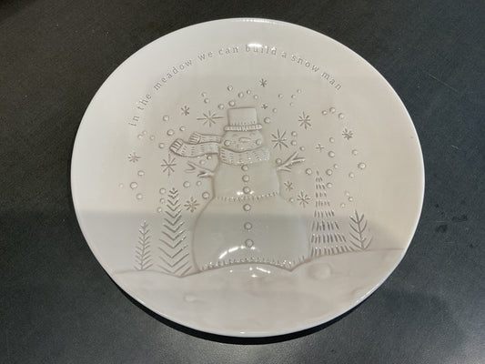 In the Meadow Snowman Cookie Plate