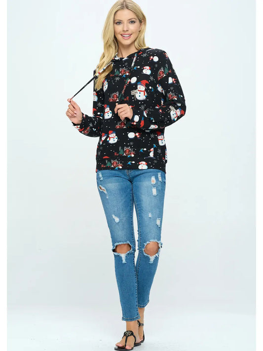 Holiday Print Pullover Hoodie
