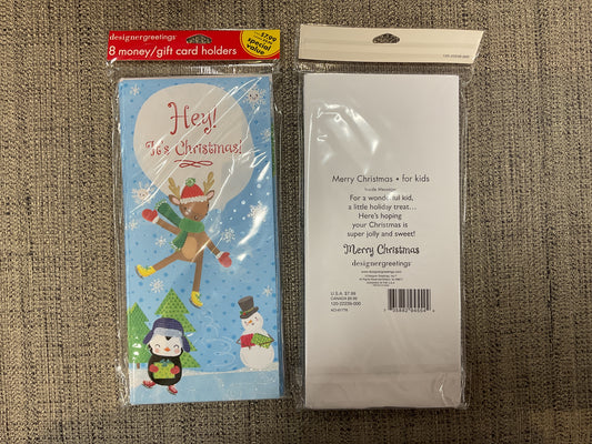 8 Ct Holiday Money/Gift Card Holders