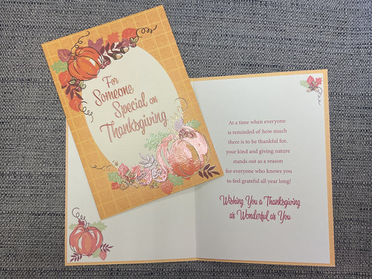 For Someone Special on Thanksgiving Card