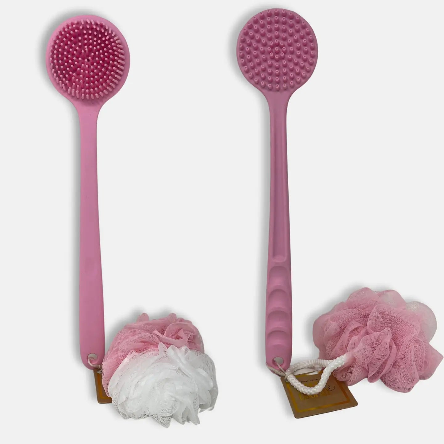 Brush & Loofah Set Pink and Blue