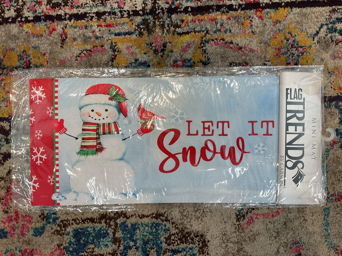 Snowman Cardinal Mini Mat Insert