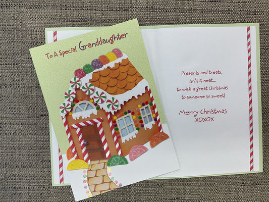 Young Granddaughter Christmas Card