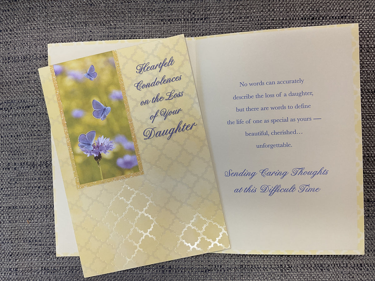 Loss of Daughter Sympathy Card