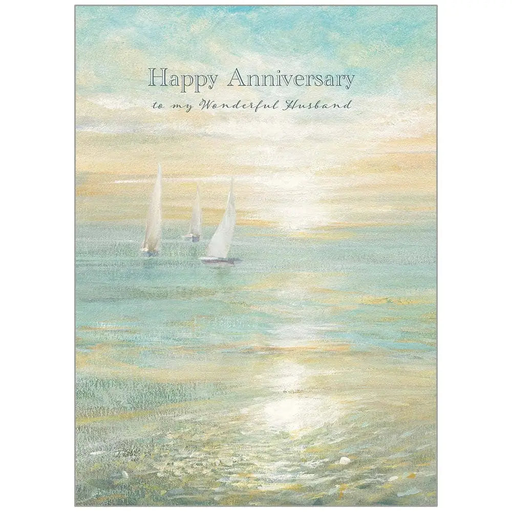 Sunrise Sailboats - Anniversary Husband Card