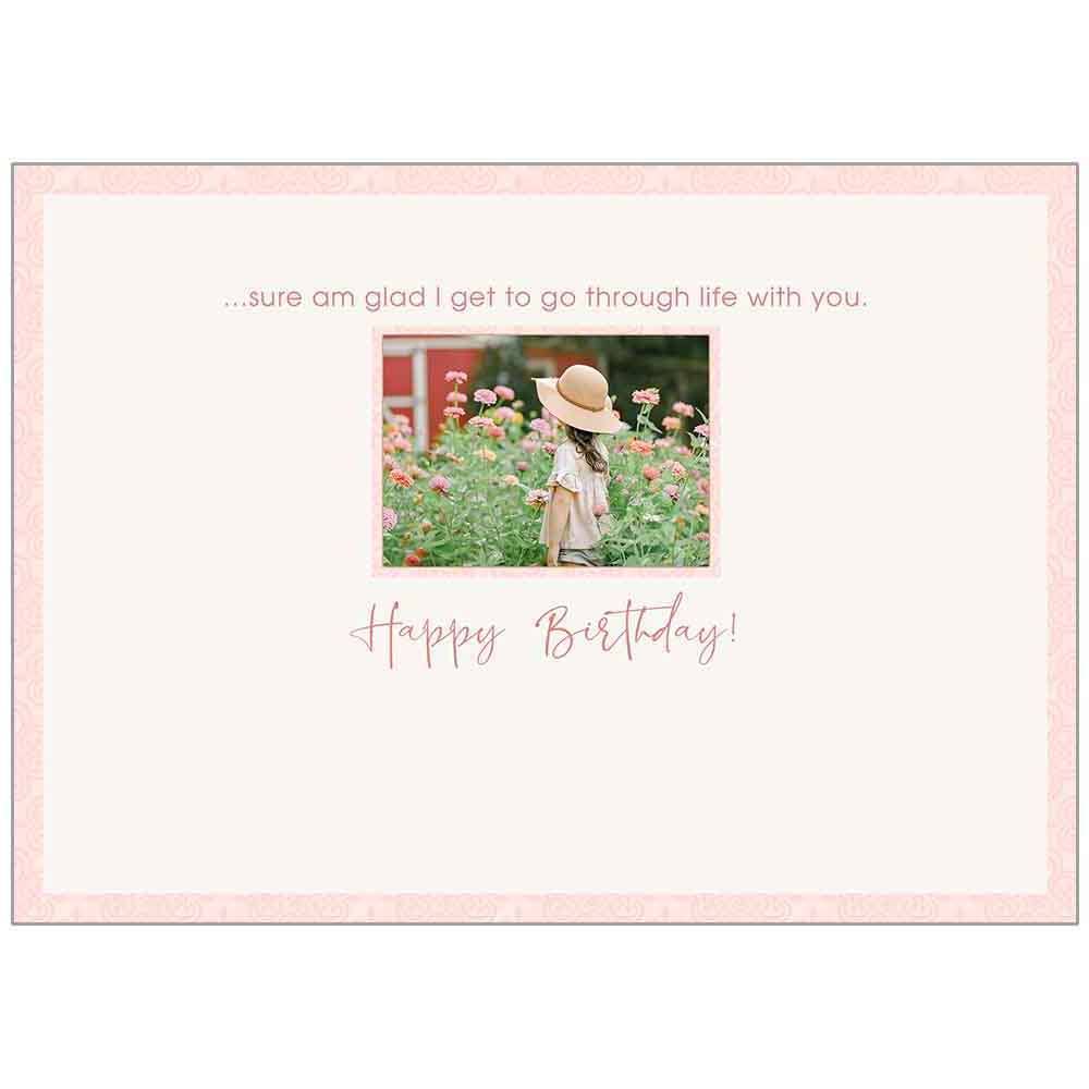 Girl in the Flower Field - Birthday Sister Card