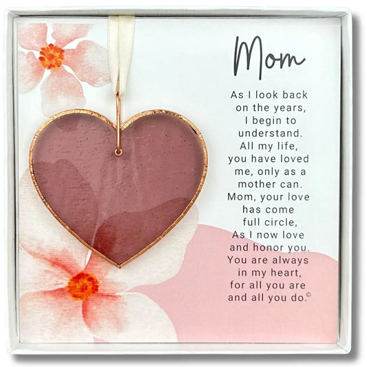 Mom Now That I'm Older: Handmade Stained Glass Heart