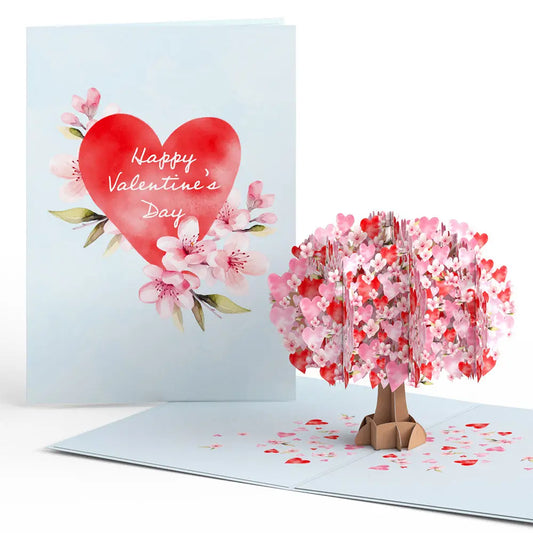 Happy Valentine's Day Cherry Blossom Tree Card