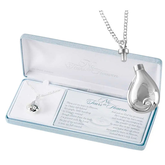 'No Tears in Heaven' Memorial Urn Necklace