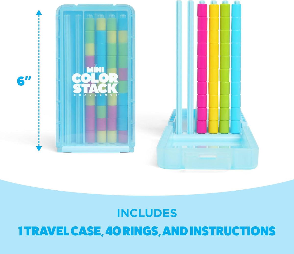 Mini Color Stack Challenge Solo Travel Game