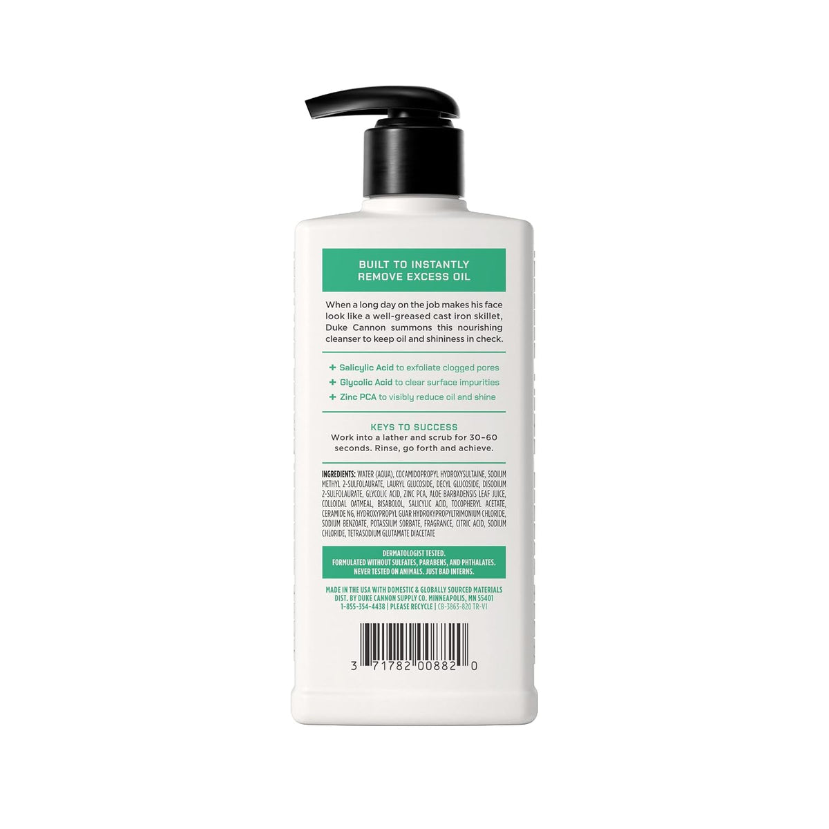 Duke Cannon Oil Defense Face Wash