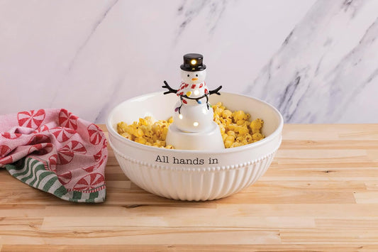 Snowman LED Light-Up Sitter