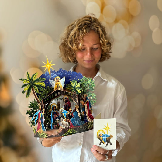 Starlit Nativity Pop-Up Christmas Decor/Card