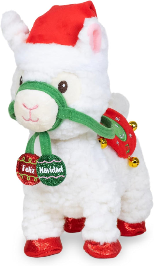 Navidad Nico | Animated Christmas Walking Musical Plush Llama Toy Plays Feliz Navidad