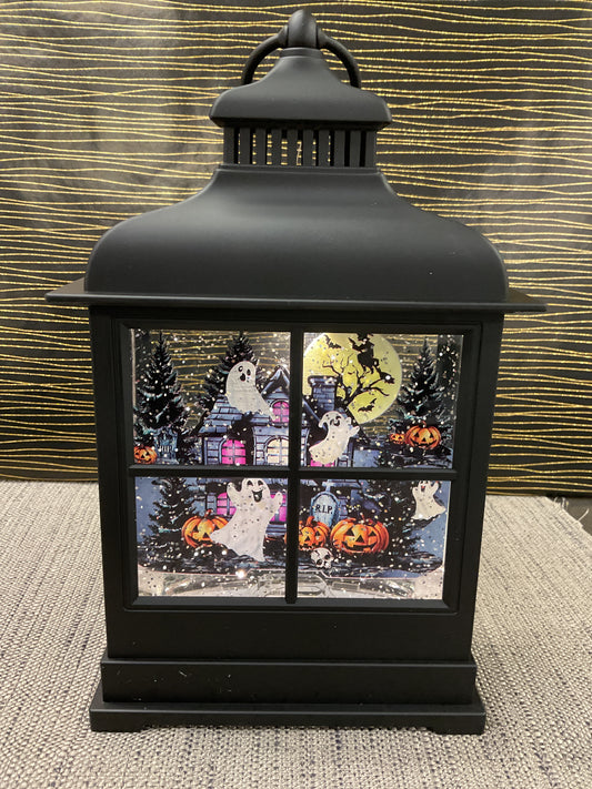 Lighted Holiday and Halloween Double Sided Spinning Globe