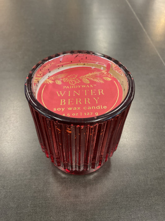 Paddywax Short Ribbed Mercury Glass Candle, Asst