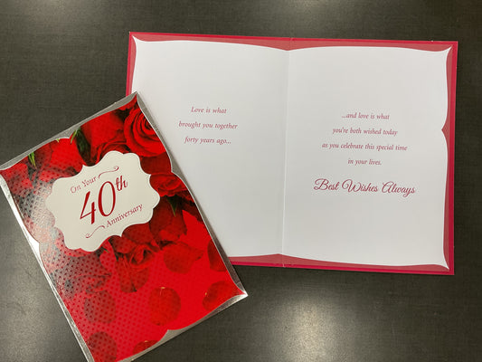 40th Anniversary Card
