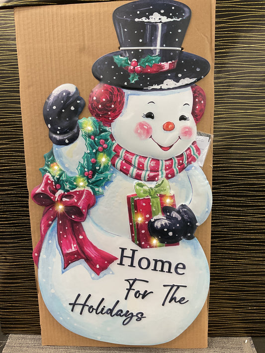 Metal Christmas Light up Sign