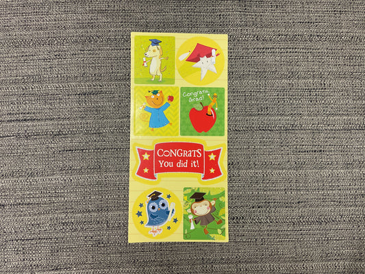 Glitter Graduation Stickers