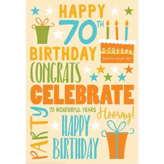 70th Milestone Birthday Greeting Card