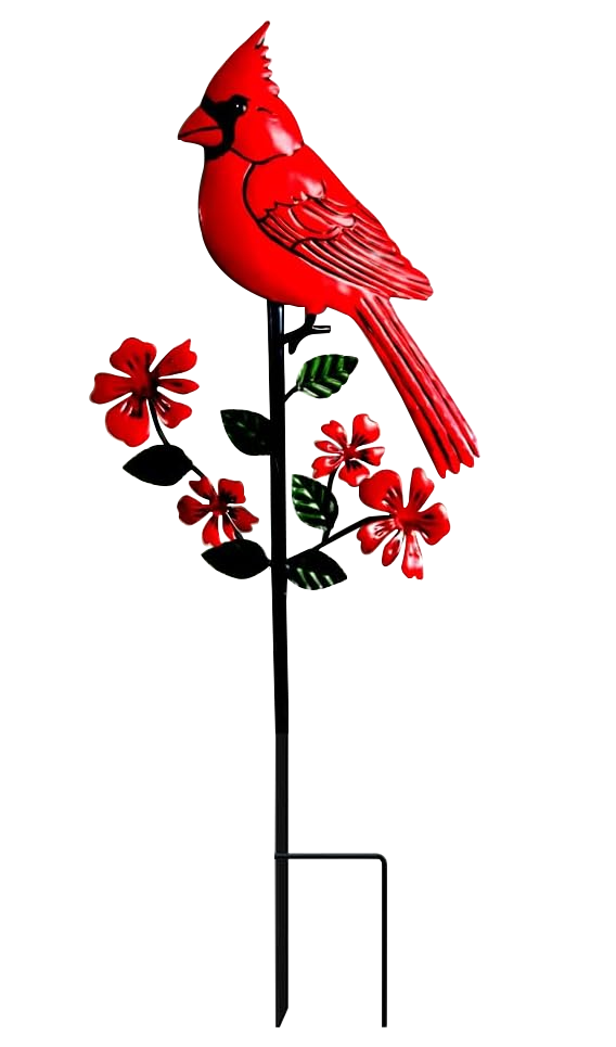 34” Cardinal in the Garden Solar LED Yard Stake