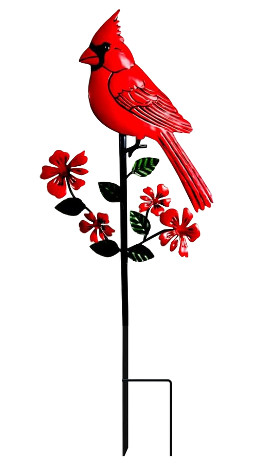34” Cardinal in the Garden Solar LED Yard Stake