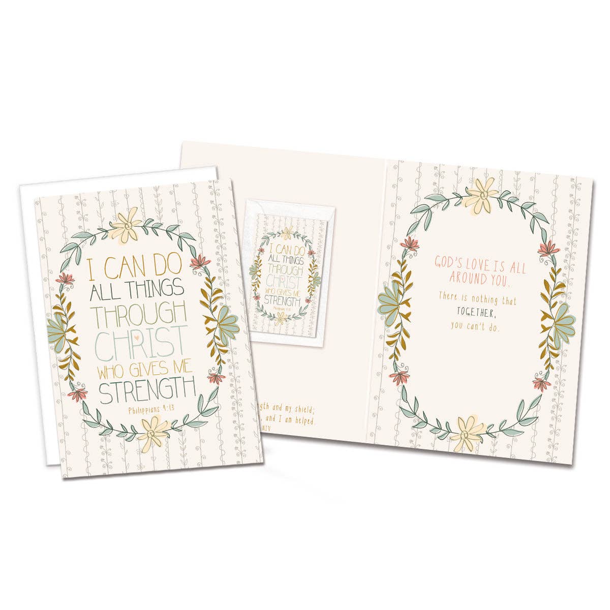 All Things Through Christ - Faith Encouragement Card