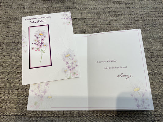 Thank You for Your Kindness Card