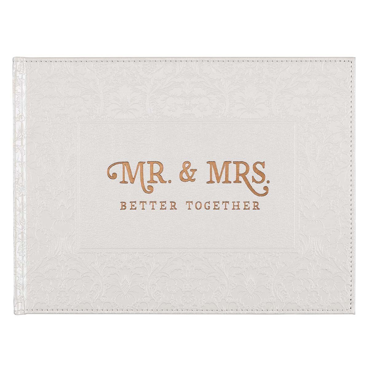 Guest Book White/Gold "Mr. & Mrs. Better Together"