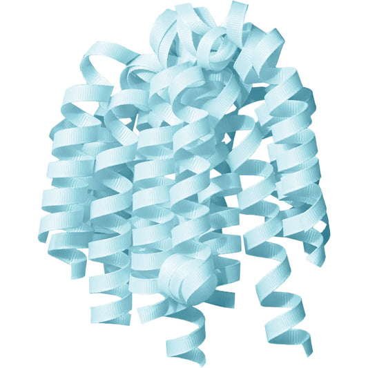 Pastel Blue Grosgrain Bows - Curlies